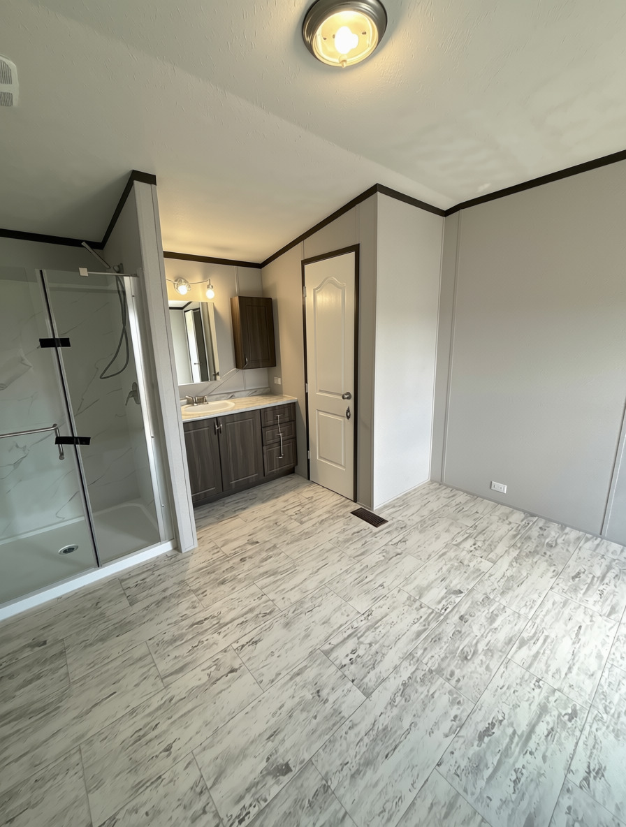 Private bathroom with shower inside an H-2A unit