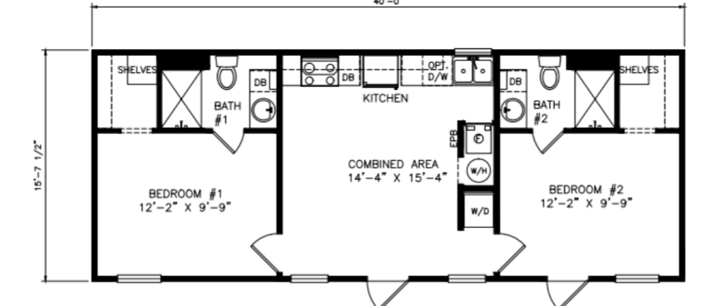 The Duo workforce housing unit floor plan