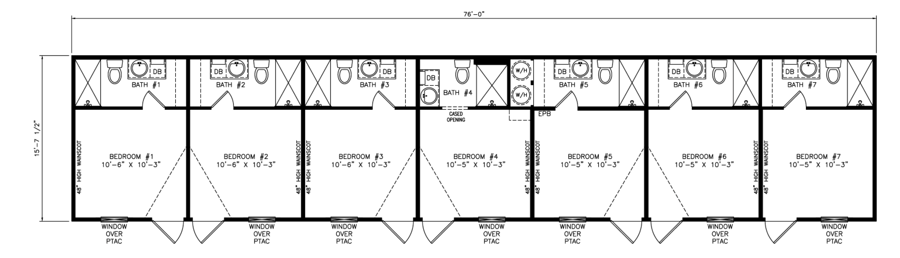 The Barracks workforce housing unit floor plan