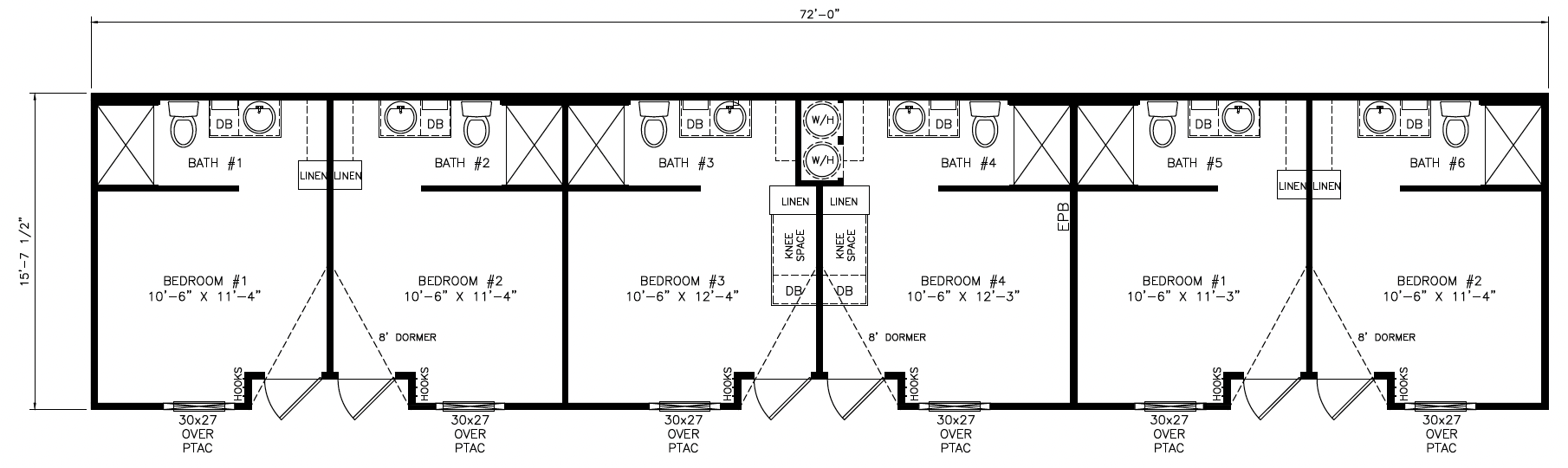 The Bunkhouse workforce housing unit floor plan