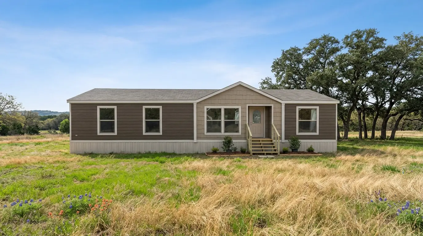 Florencia 4 bedroom doublewide manufactured home exterior — for sale in Central Texas