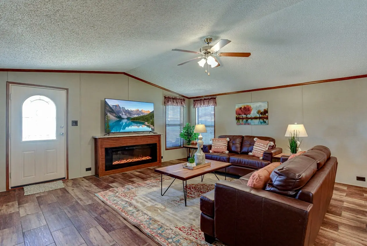 Alondra 2 bedroom singlewide manufactured home living room