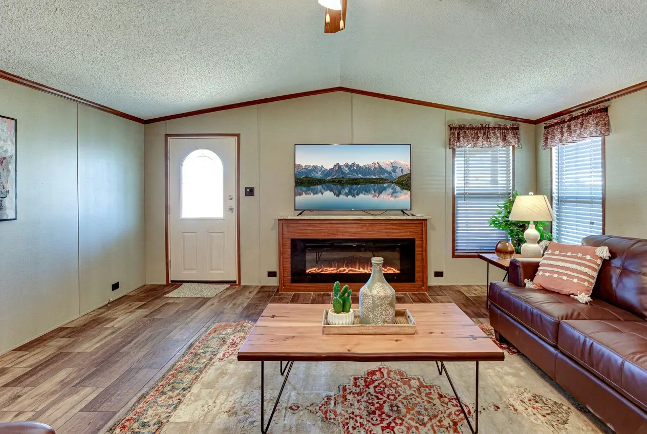 Alondra 2 bedroom singlewide manufactured home living room