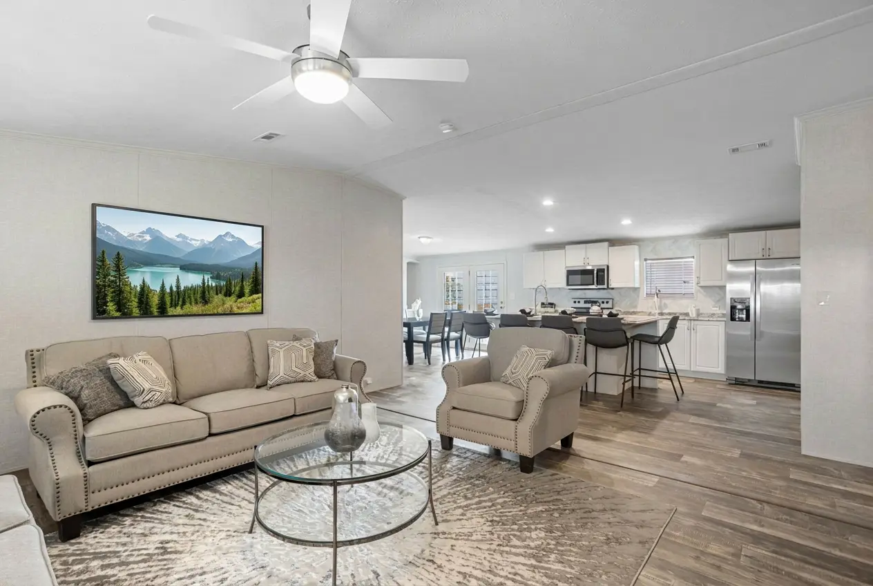 Sierra 4 bedroom doublewide manufactured home living room