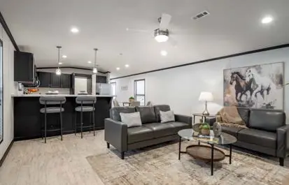 Marisol 3 bedroom doublewide manufactured home living room